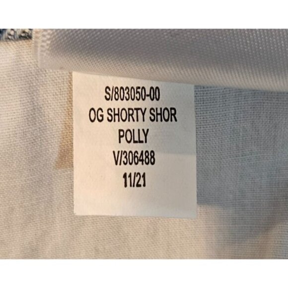 Old Navy High Rise OG Straight Womens Sz 4 Fray Shorty Short Distressed Blue NEW - Picture 8 of 12